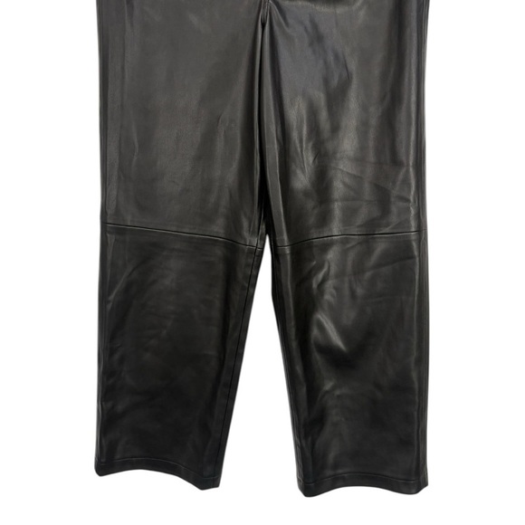 Blank NYC The Baxter High Waist Faux Leather Wide Straight Leg Pants Size 30 - Picture 5 of 9